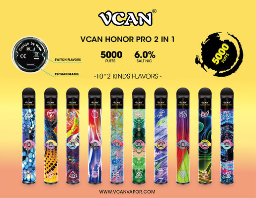 el honor 2 de 12Ml Vcan en 1 5000 sopla los cigarrillos disponibles de Vape 19.4mm*11.0m m