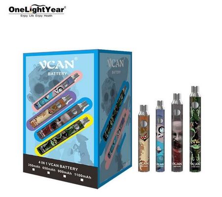 vainas disponibles 4 de 350mah 650mah Vape en 1 cigarrillos de la exhibición E de la batería de Cbd Vape